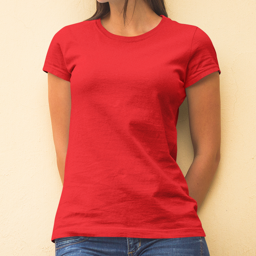 Camiseta baby look vermelha