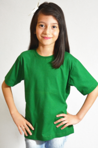 Camiseta infantil básica verde