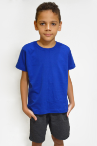 Camiseta básica infantil azul